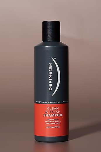 Define Men Clean & Fresh Shampoo. Foto.